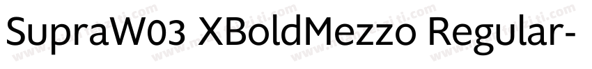 SupraW03 XBoldMezzo Regular字体转换